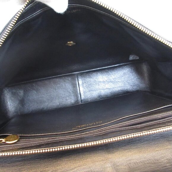 Authentic 1990s Chanel Backpack Black Lambskin Leather Quilted Vintage - Picture 16 of 16